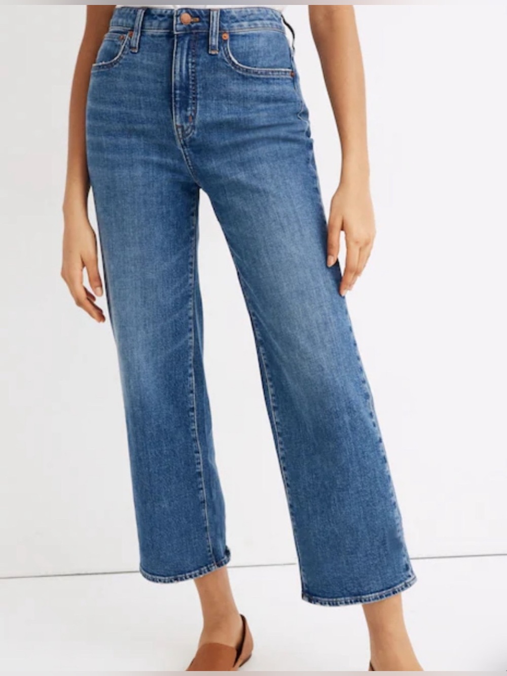 Madewell Medium Blue Wide-Leg Jeans